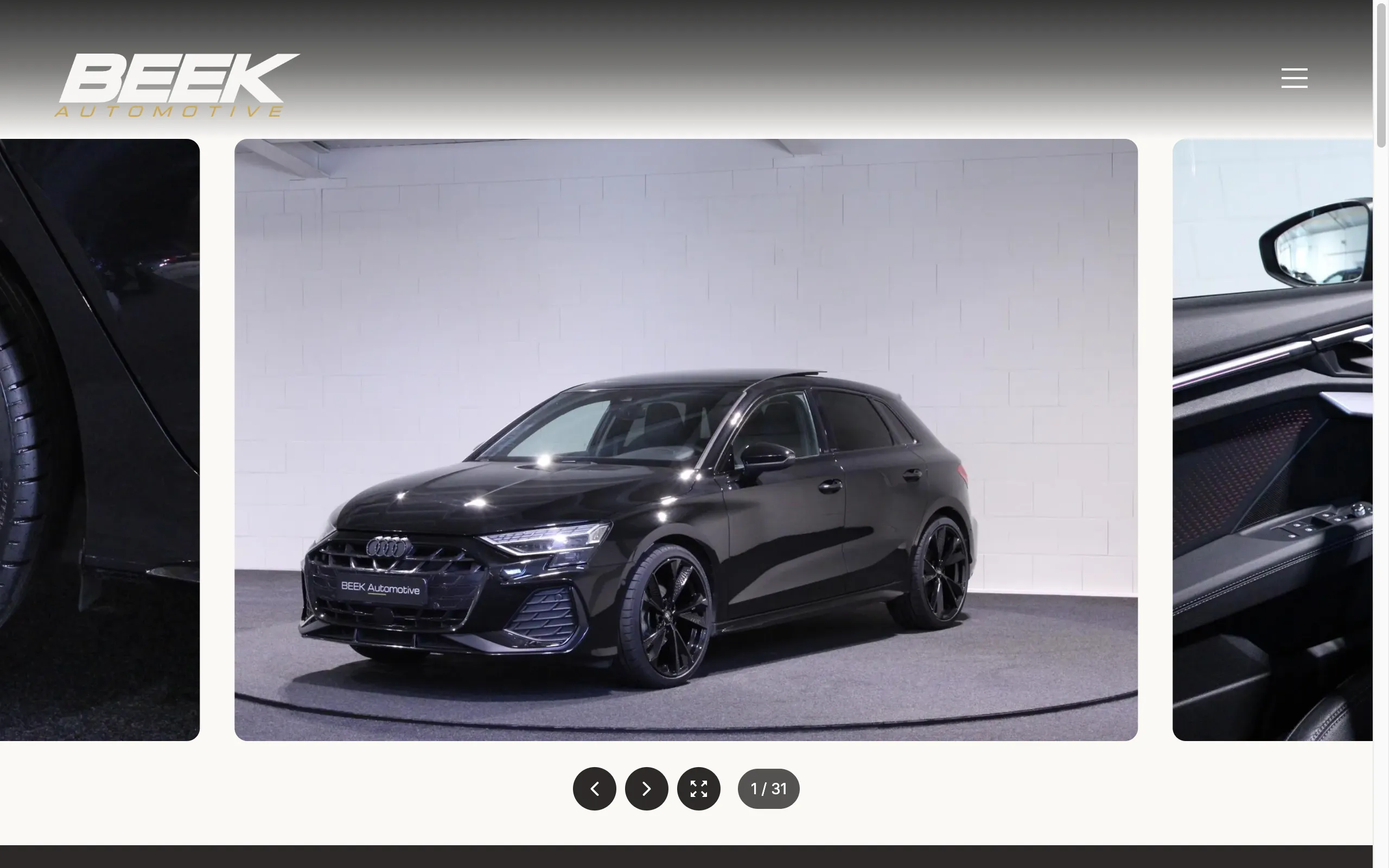 Autopagina van Beek Automotive